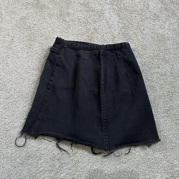 Pacsun Black Wrap Denim Skirt - Picture 2 of 4